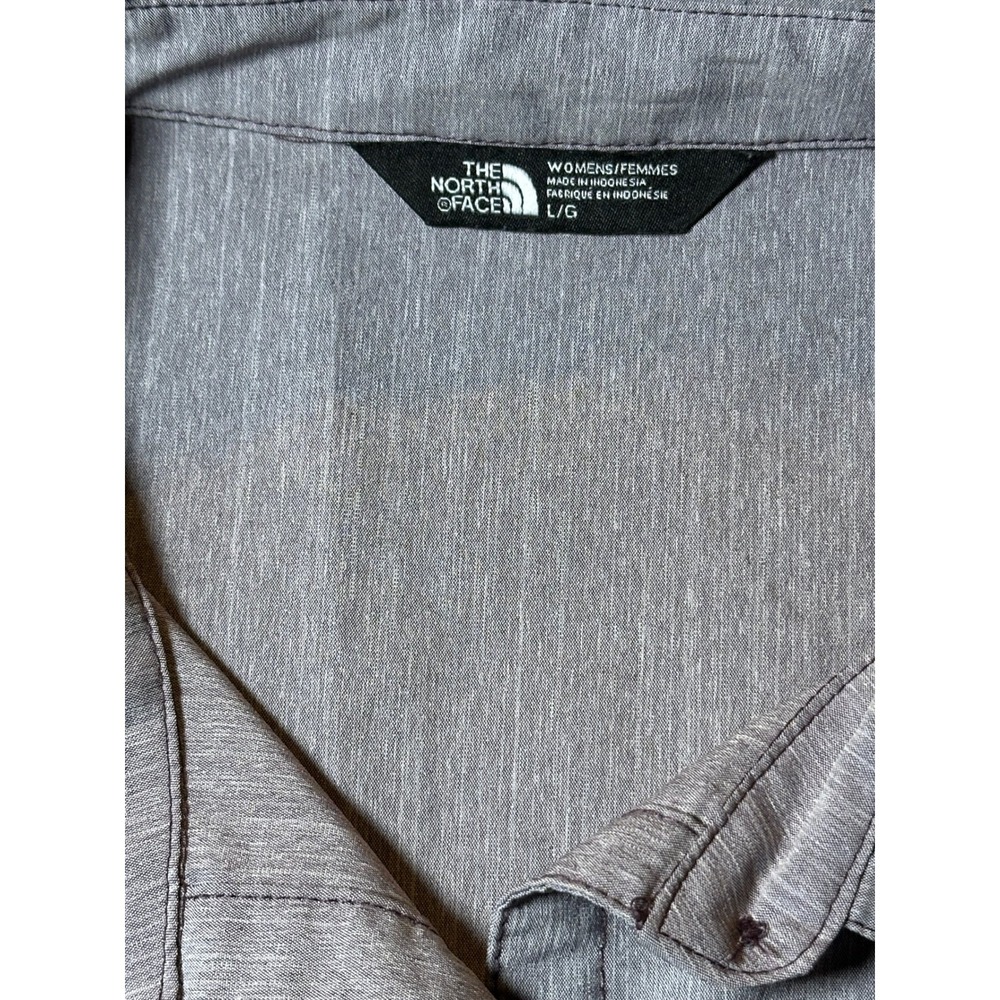 The North Face Women's Gray Long Sleeve Button Down Hiking Shirt Size Large - Picture 7 of 11
